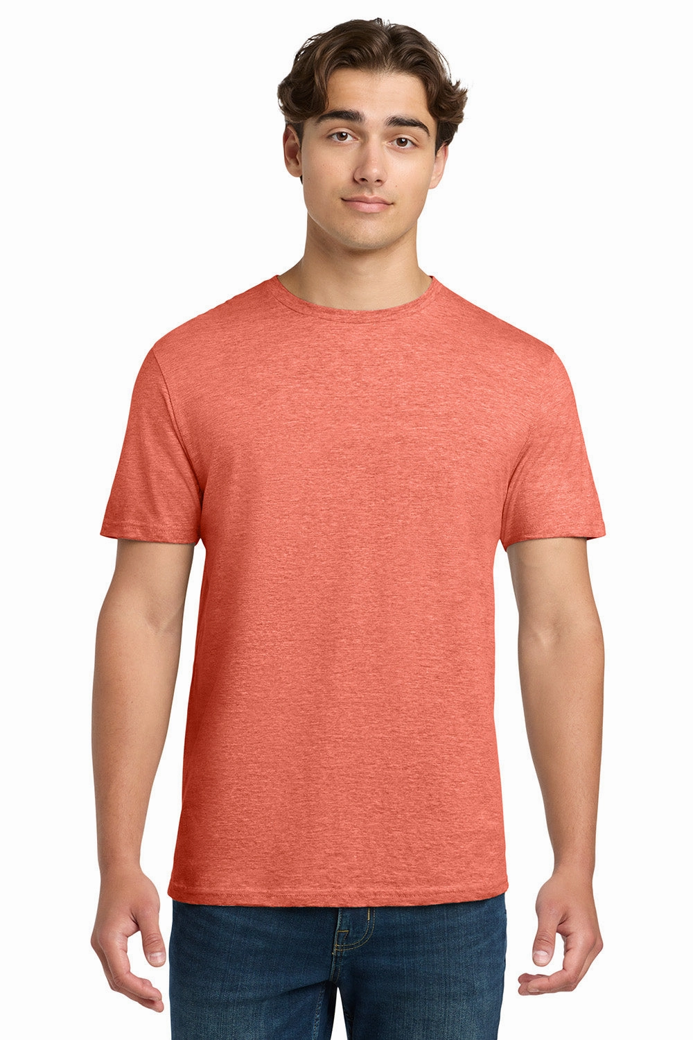 Gildan Mens Softstyle Short Sleeve Crewneck T-Shirt - Heather Orange