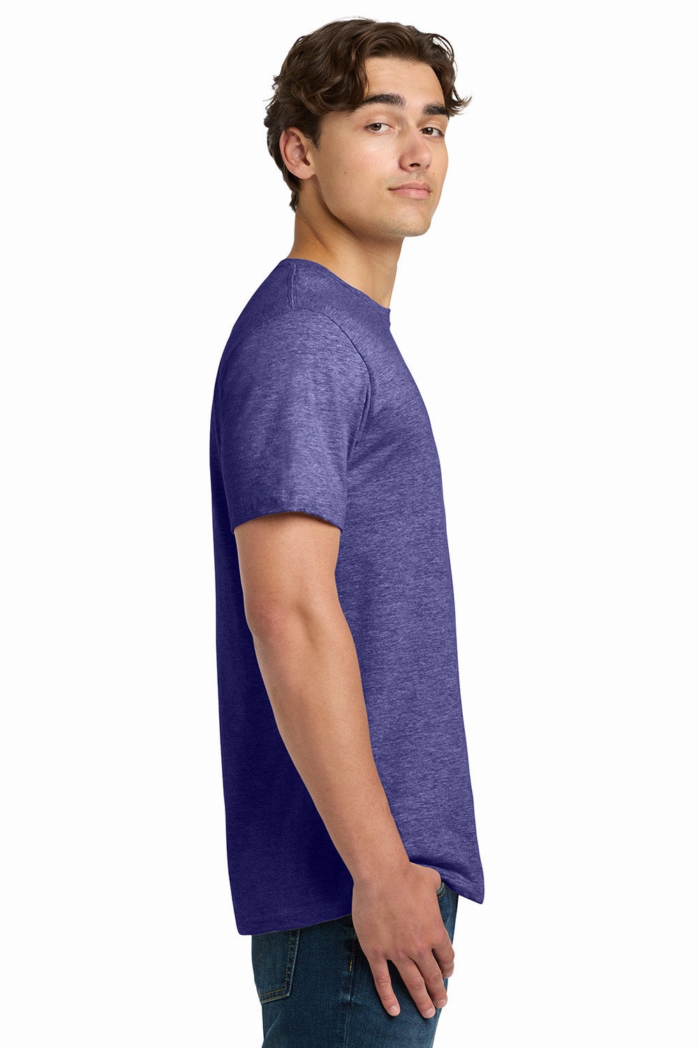 Gildan Mens Softstyle Short Sleeve Crewneck T-Shirt - Heather Purple