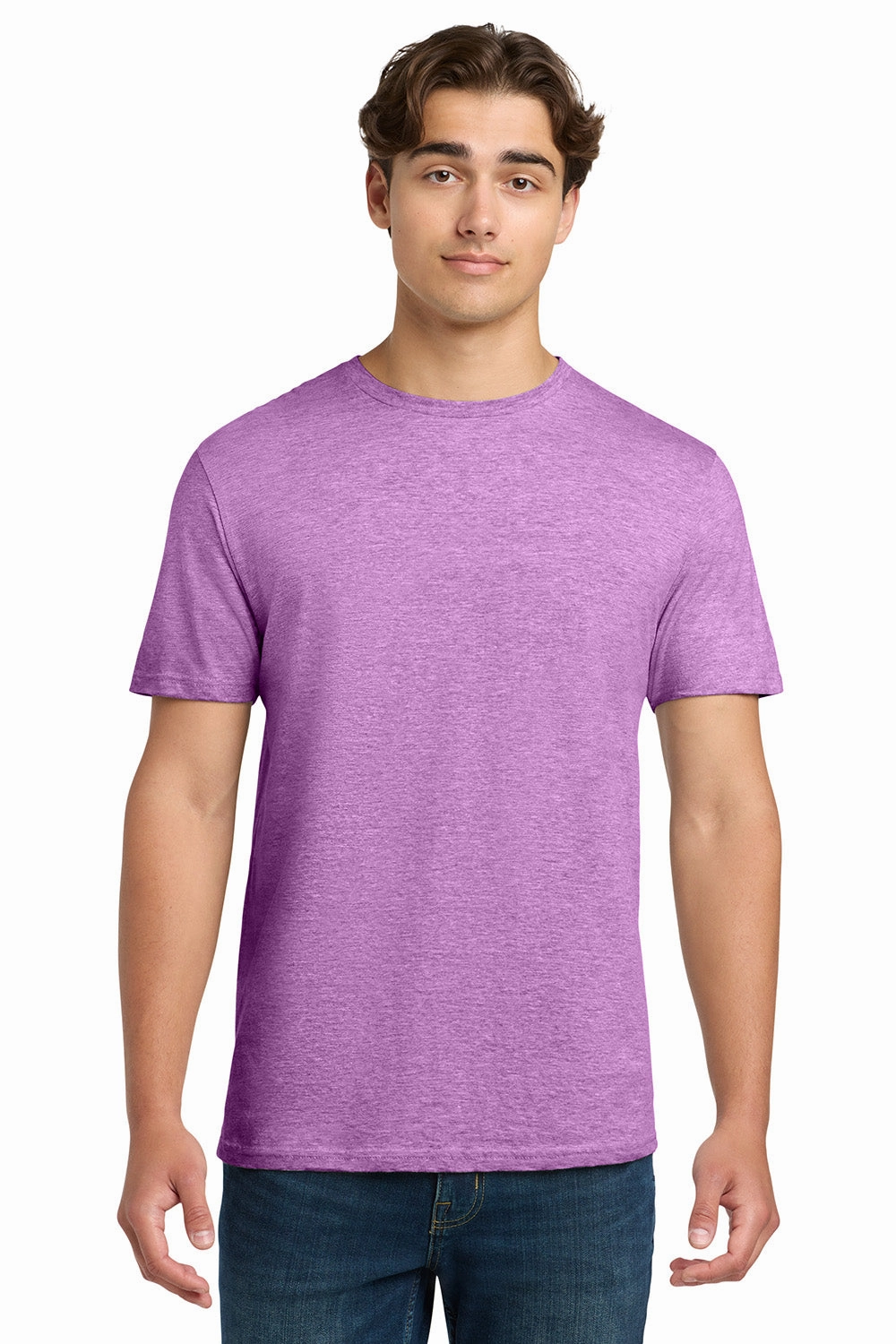 Gildan Mens Softstyle Short Sleeve Crewneck T-Shirt - Heather Radiant Orchid Purple