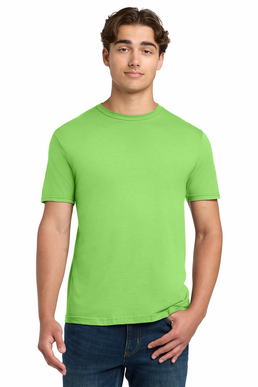 Gildan Mens Softstyle Short Sleeve Crewneck T-Shirt - Lime Green