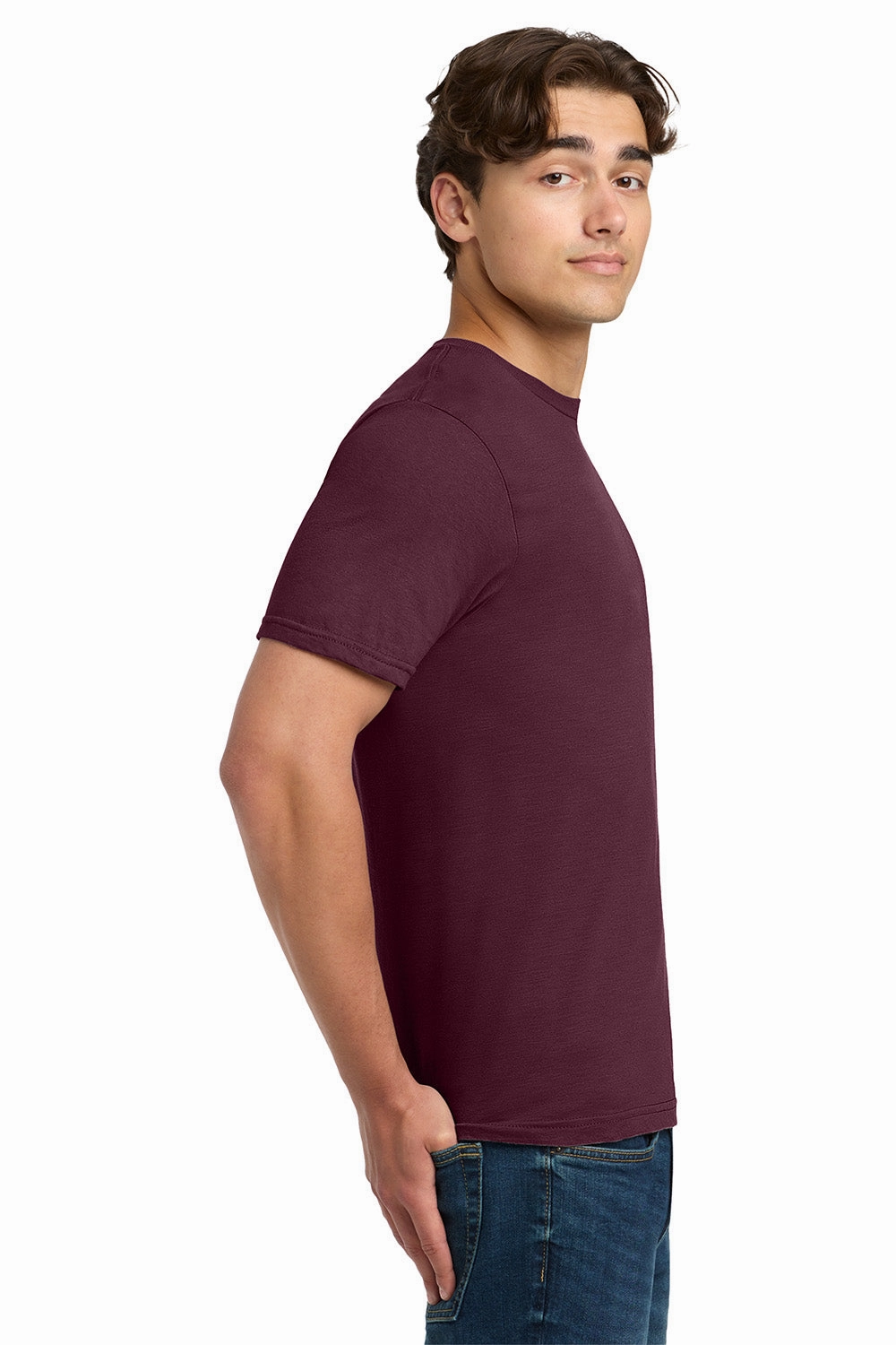 Gildan Mens Softstyle Short Sleeve Crewneck T-Shirt - Maroon