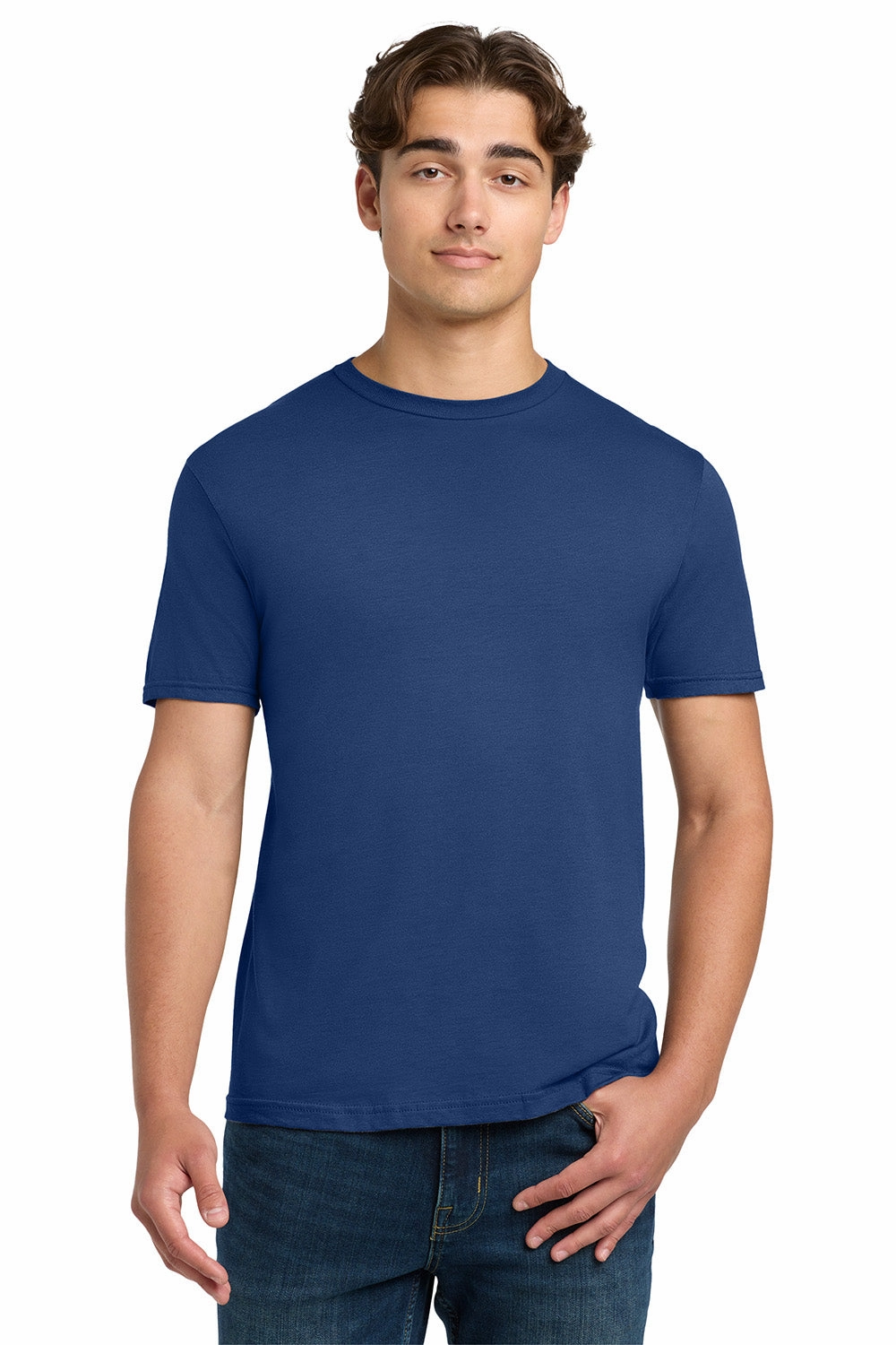 Gildan Mens Softstyle Short Sleeve Crewneck T-Shirt - Metro Blue