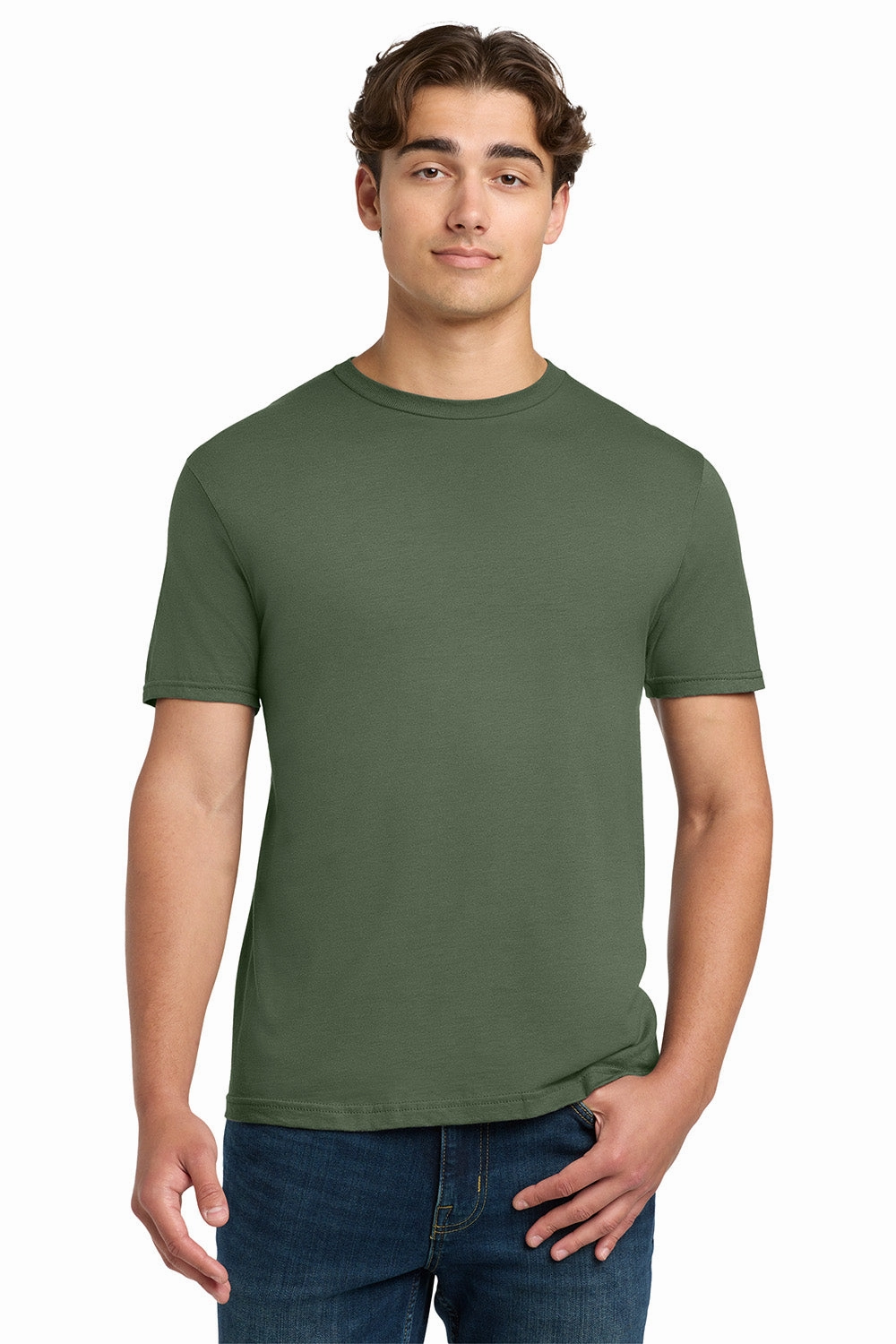 Gildan Mens Softstyle Short Sleeve Crewneck T-Shirt - Military Green
