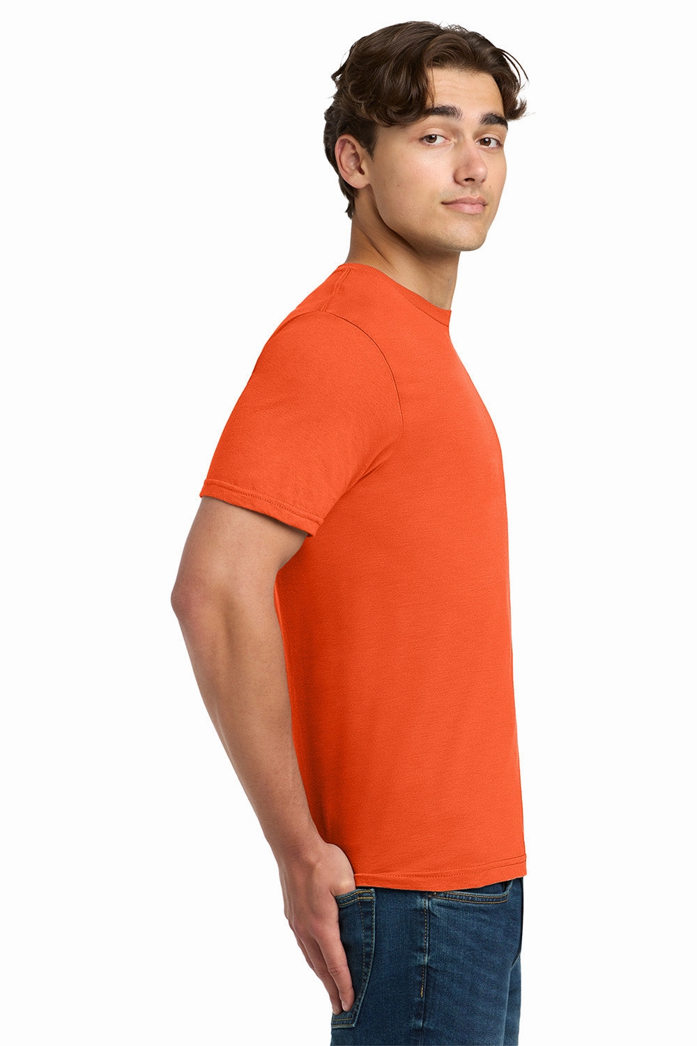 Gildan Mens Softstyle Short Sleeve Crewneck T-Shirt - Orange