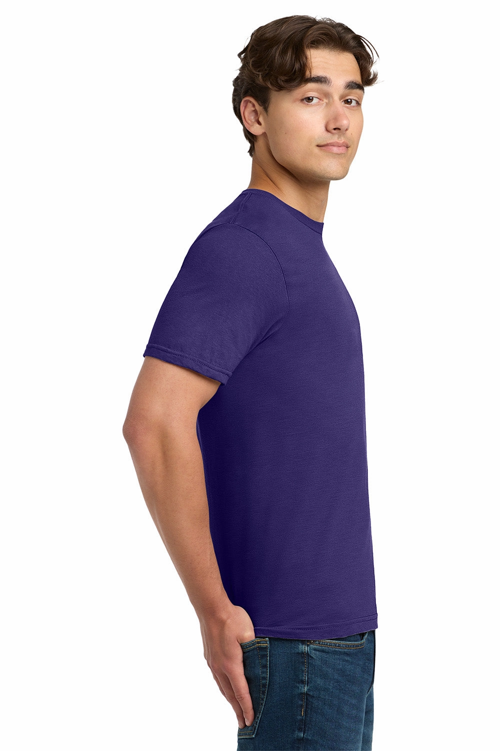 Gildan Mens Softstyle Short Sleeve Crewneck T-Shirt - Purple