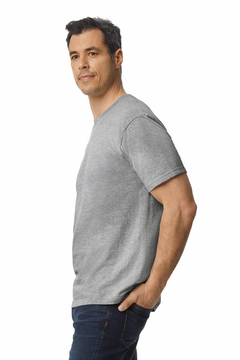 Gildan Mens Softstyle Short Sleeve Crewneck T-Shirt - Sport Grey