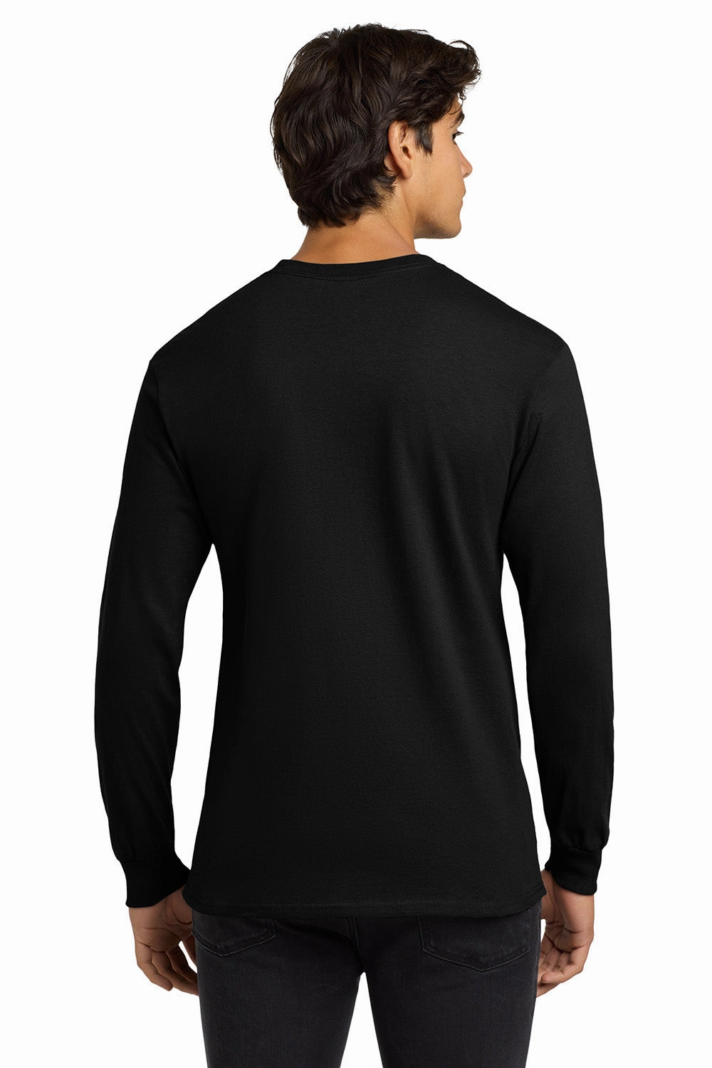 Gildan Mens Ultra Long Sleeve Crewneck T-Shirt - Black