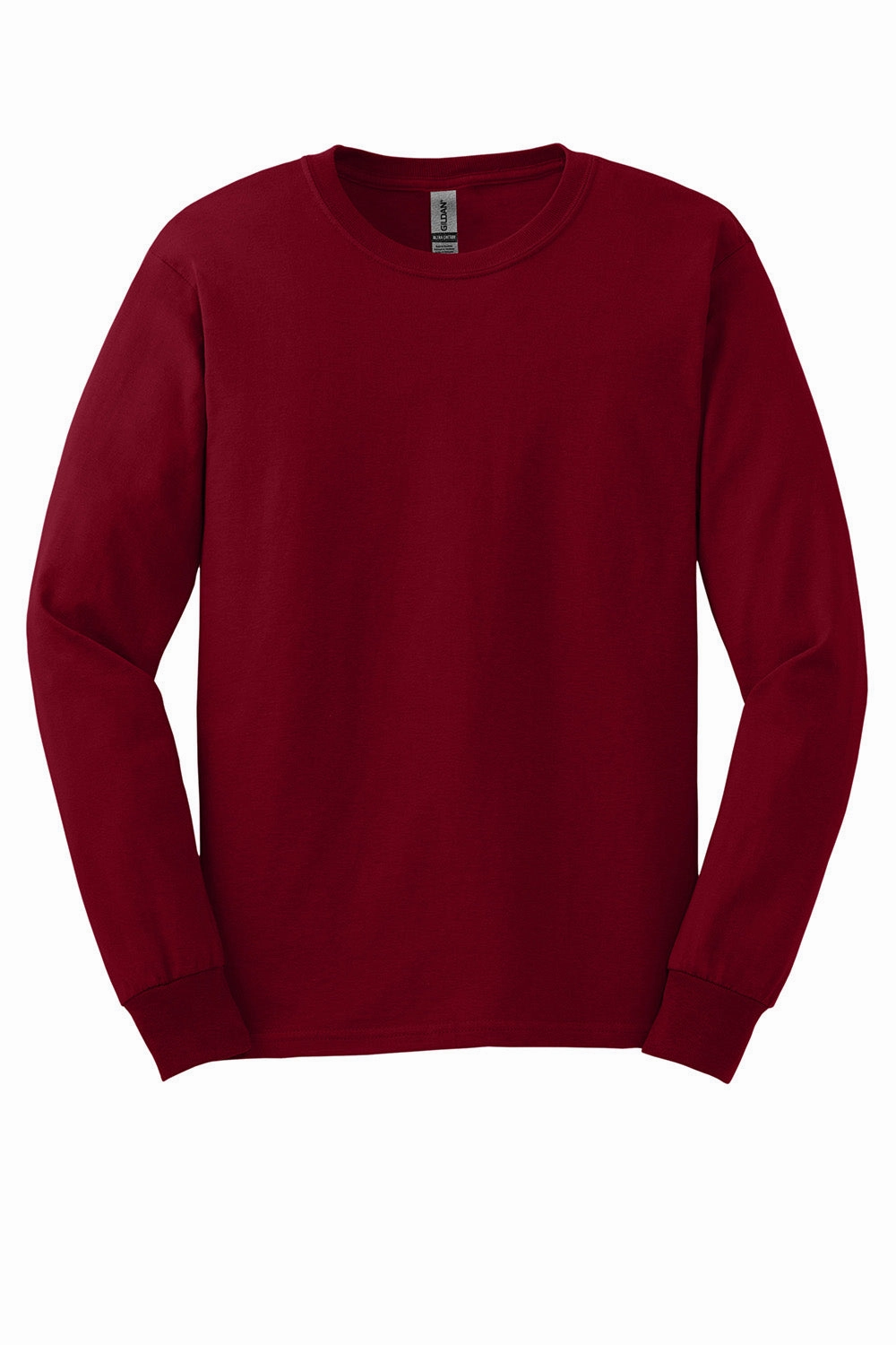 Gildan Mens Ultra Long Sleeve Crewneck T-Shirt - Cardinal Red