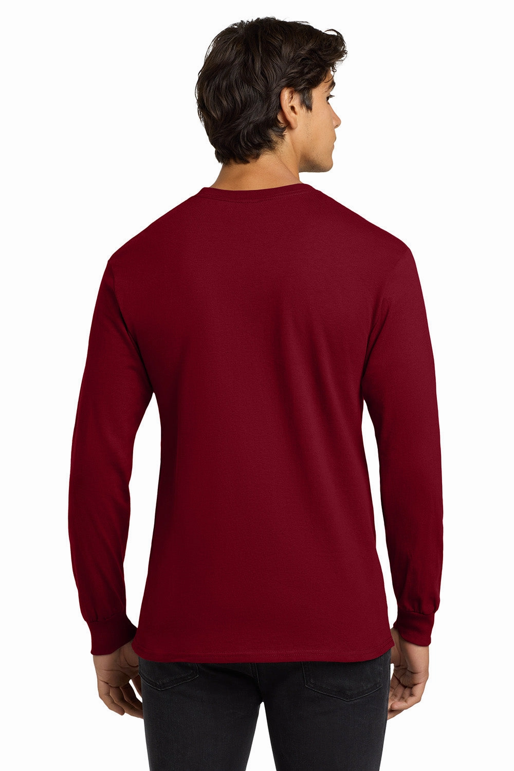 Gildan Mens Ultra Long Sleeve Crewneck T-Shirt - Cardinal Red