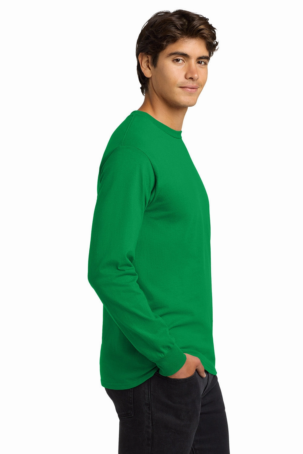 Gildan Mens Ultra Long Sleeve Crewneck T-Shirt - Irish Green