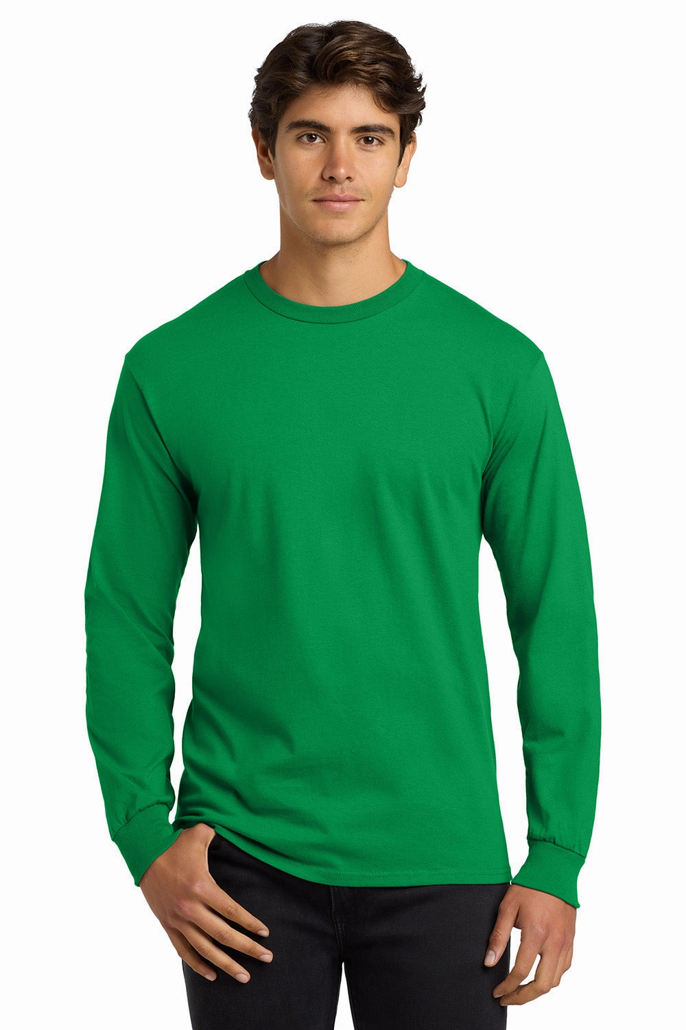 Gildan Mens Ultra Long Sleeve Crewneck T-Shirt - Irish Green