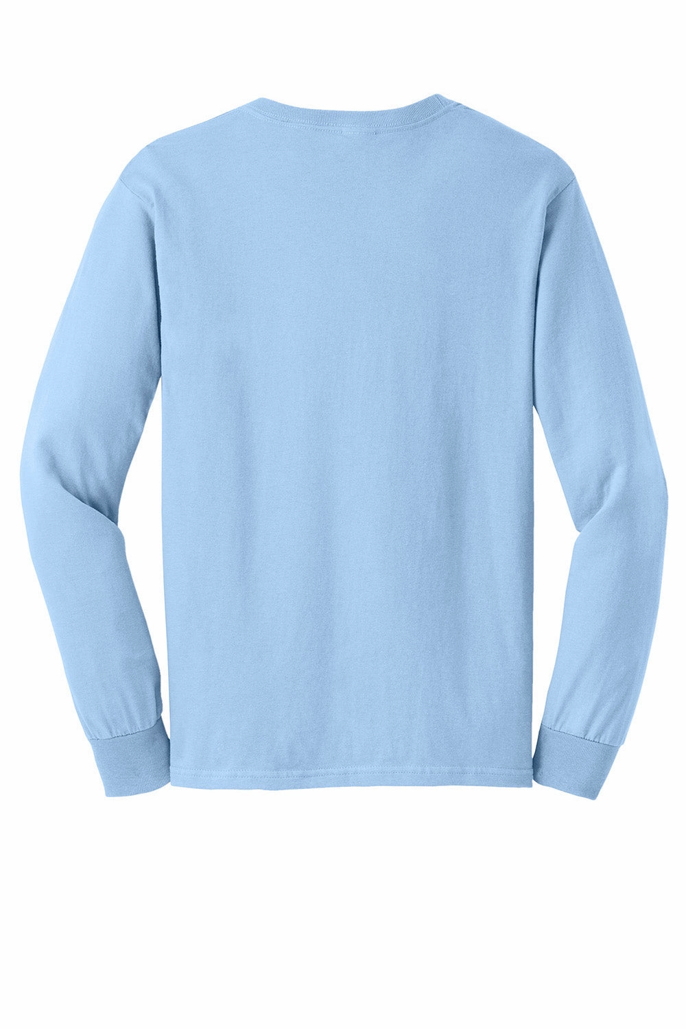 Gildan Mens Ultra Long Sleeve Crewneck T-Shirt - Light Blue