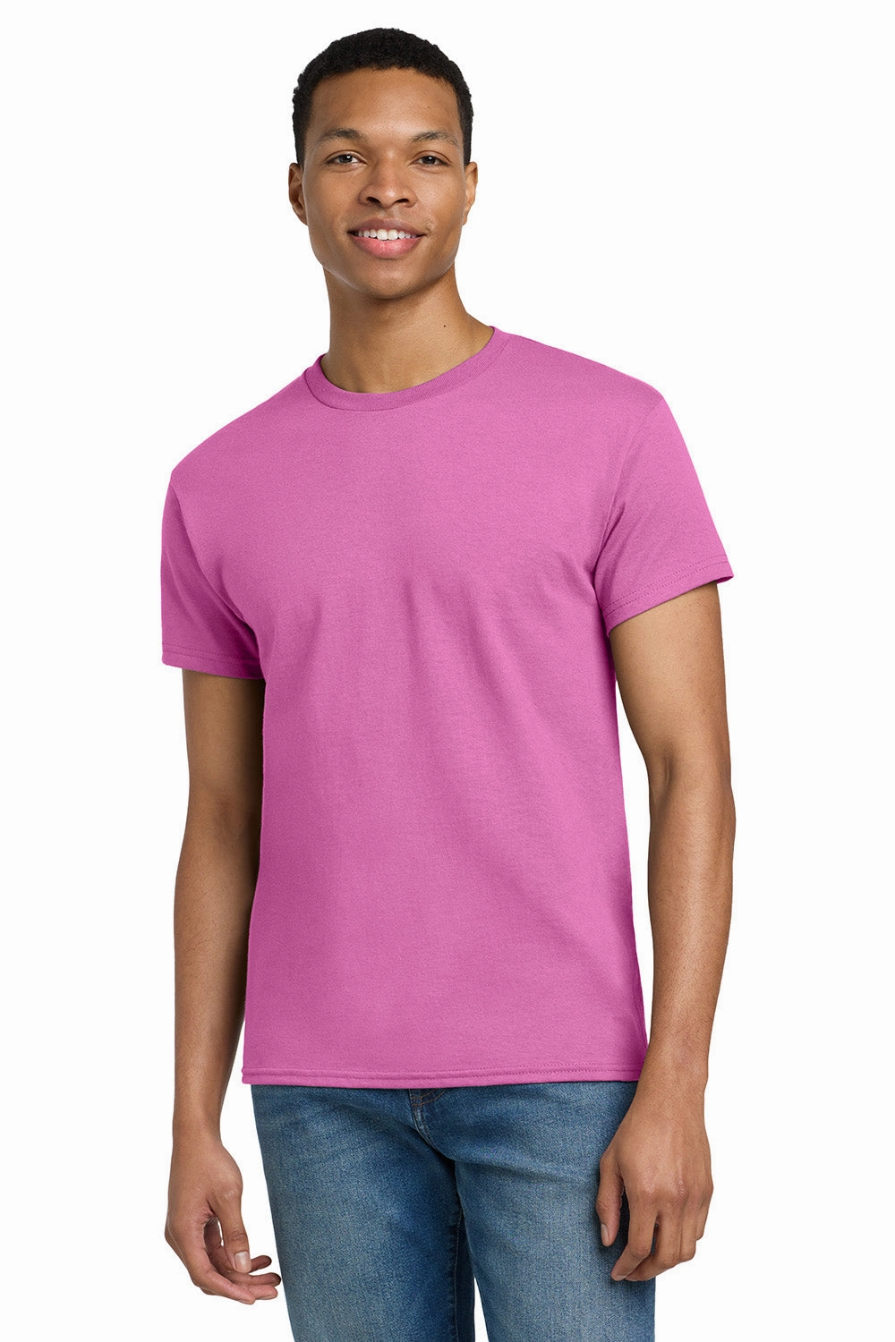 Gildan Mens Ultra Short Sleeve Crewneck T-Shirt - Azalea Pink