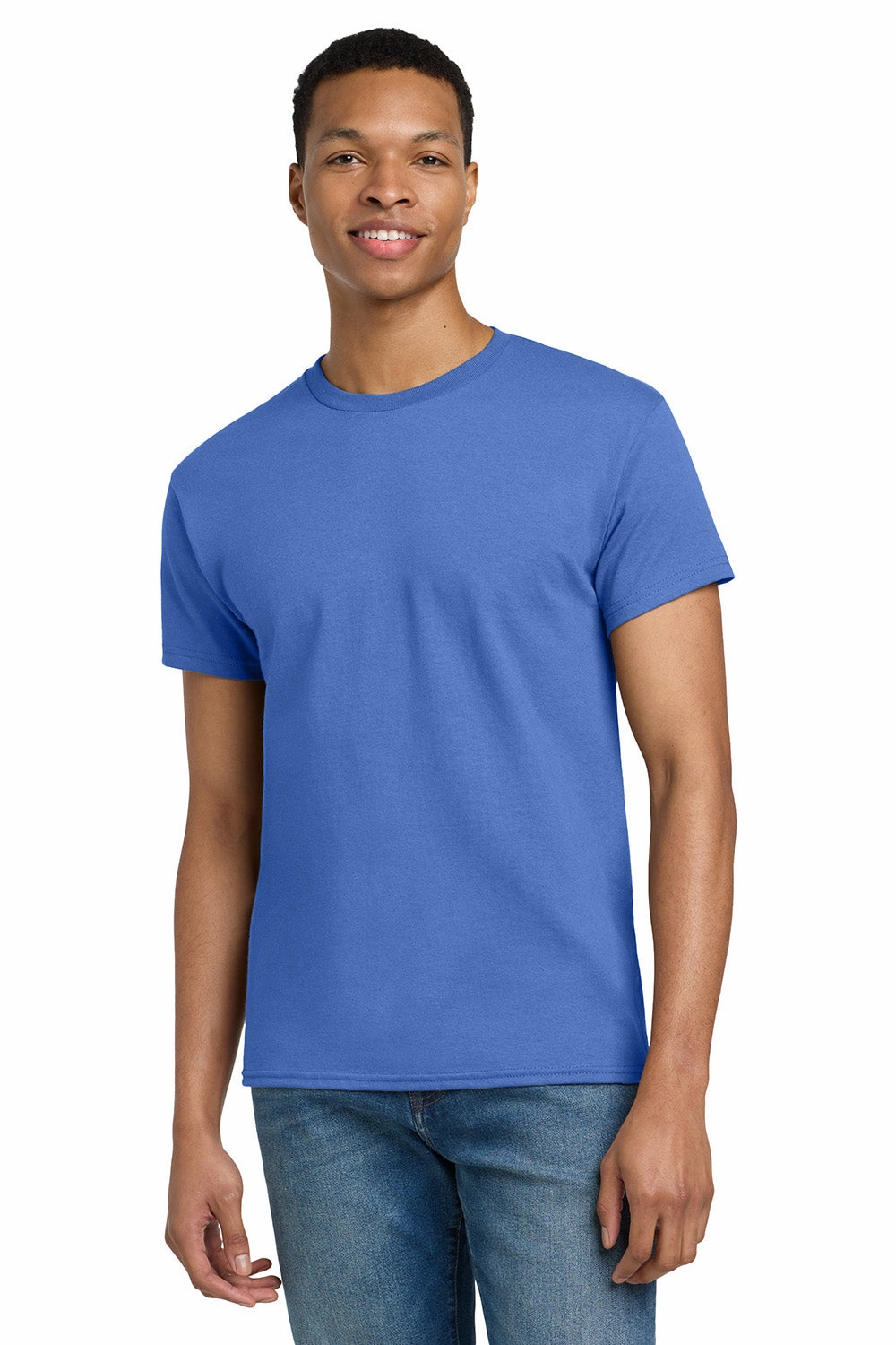 Gildan Mens Ultra Short Sleeve Crewneck T-Shirt - Iris Blue