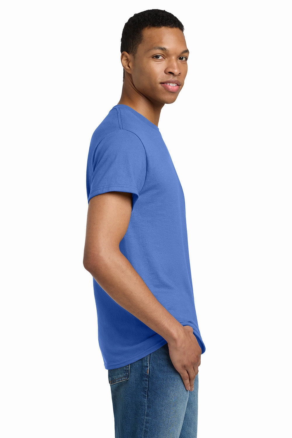 Gildan Mens Ultra Short Sleeve Crewneck T-Shirt - Iris Blue