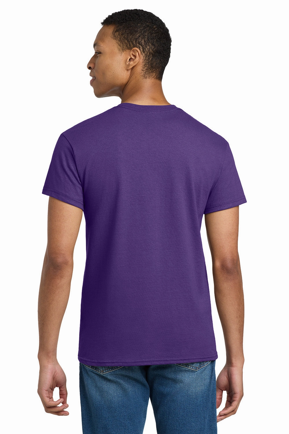 Gildan Mens Ultra Short Sleeve Crewneck T-Shirt - Purple