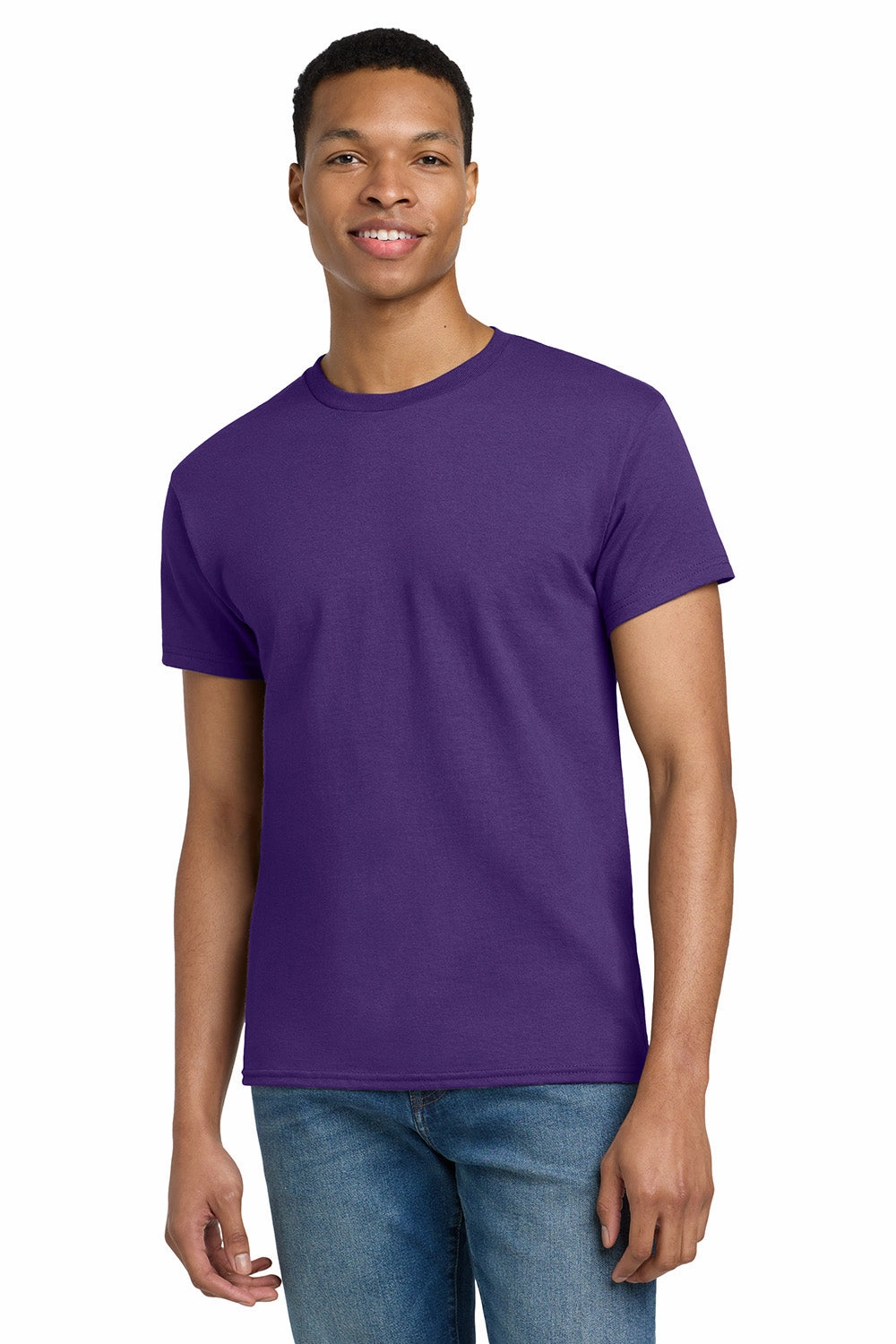 Gildan Mens Ultra Short Sleeve Crewneck T-Shirt - Purple