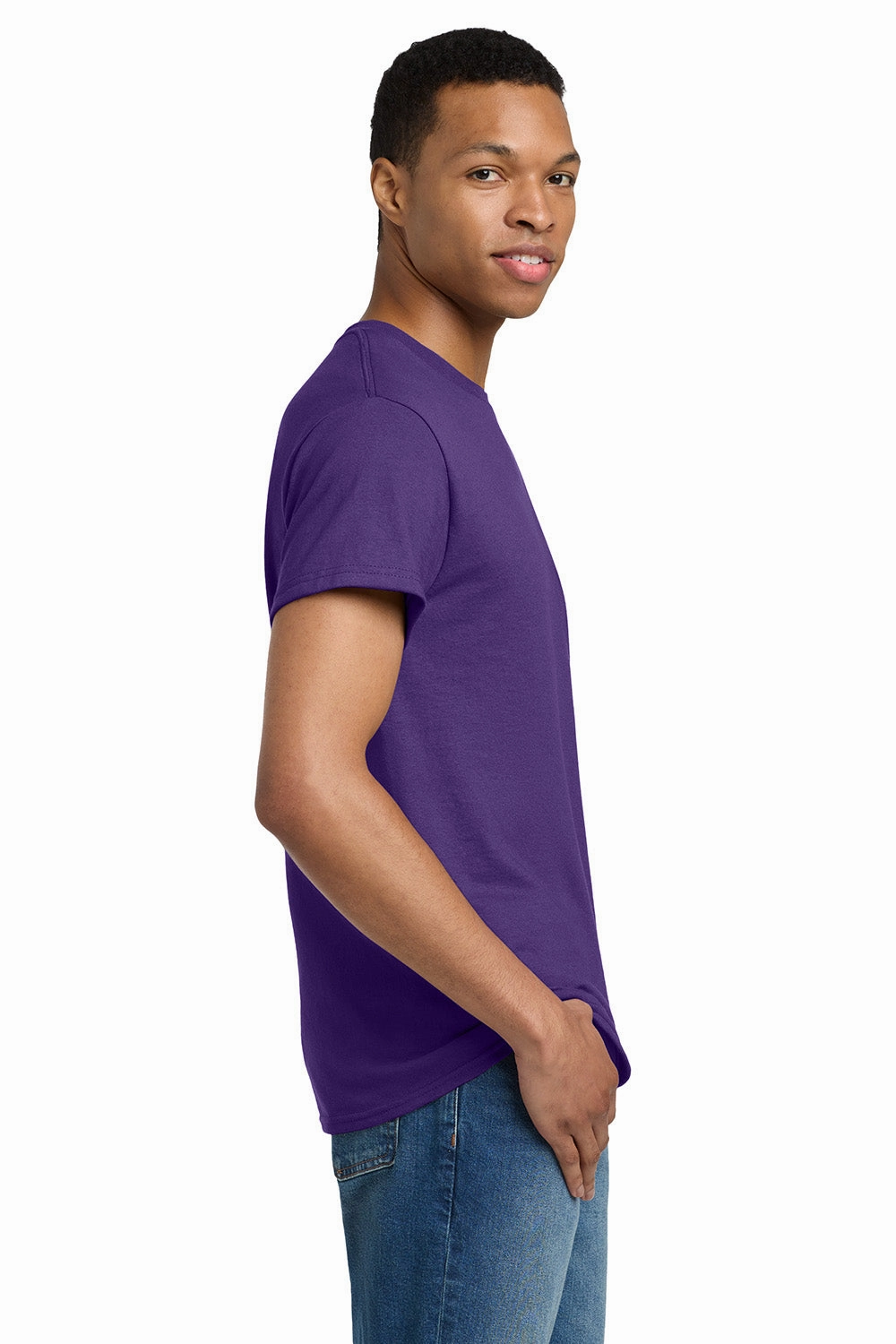 Gildan Mens Ultra Short Sleeve Crewneck T-Shirt - Purple
