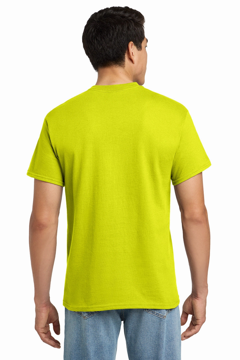 Gildan Mens Ultra Short Sleeve Crewneck T-Shirt w/ Pocket - Safety Green