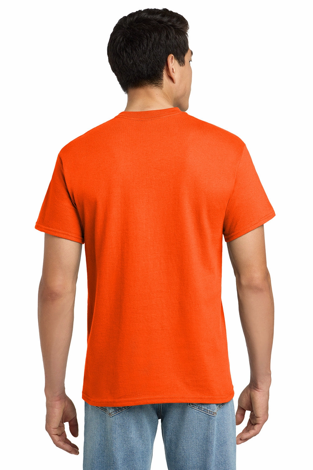 Gildan Mens Ultra Short Sleeve Crewneck T-Shirt w/ Pocket - Safety Orange