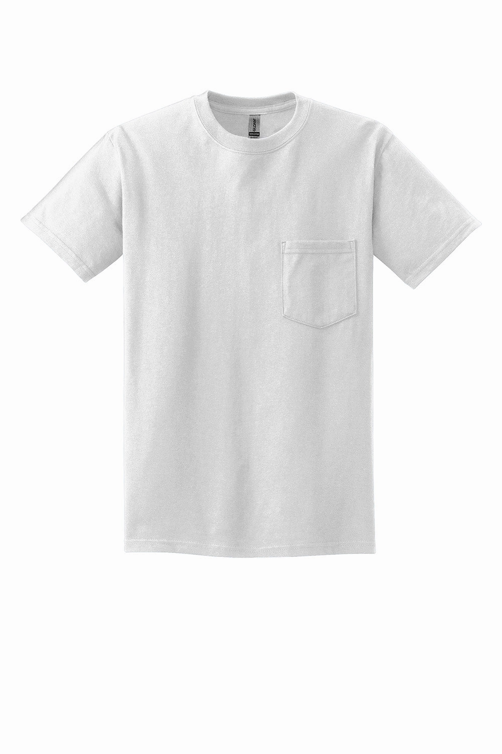 Gildan Mens Ultra Short Sleeve Crewneck T-Shirt w/ Pocket - White