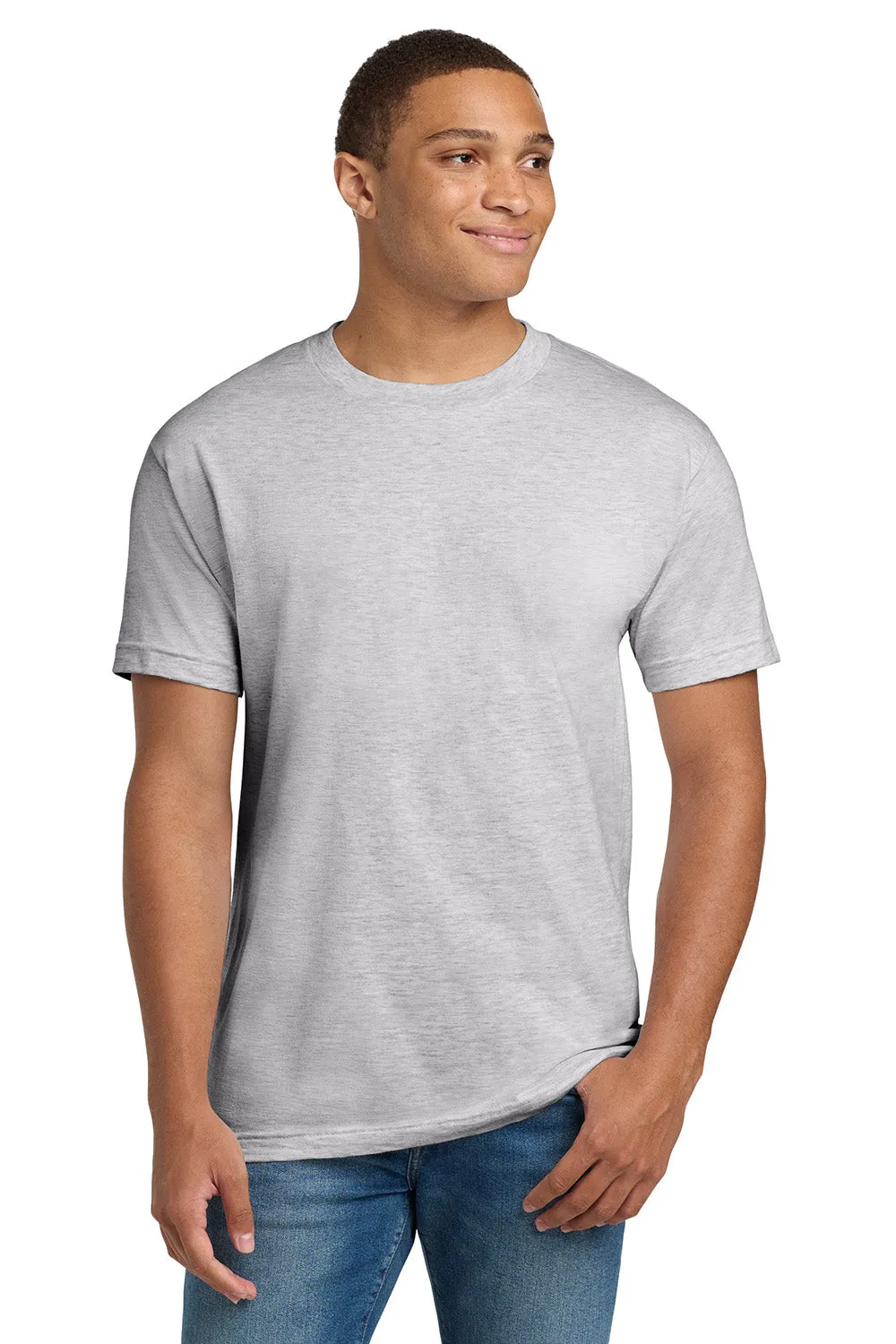 Hanes Mens Beefy-T Short Sleeve Crewneck T-Shirt - Ash Grey