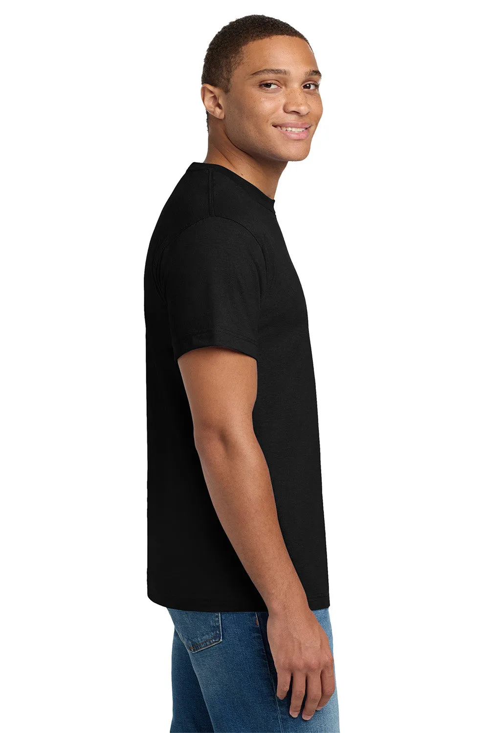 Hanes Mens Beefy-T Short Sleeve Crewneck T-Shirt - Black