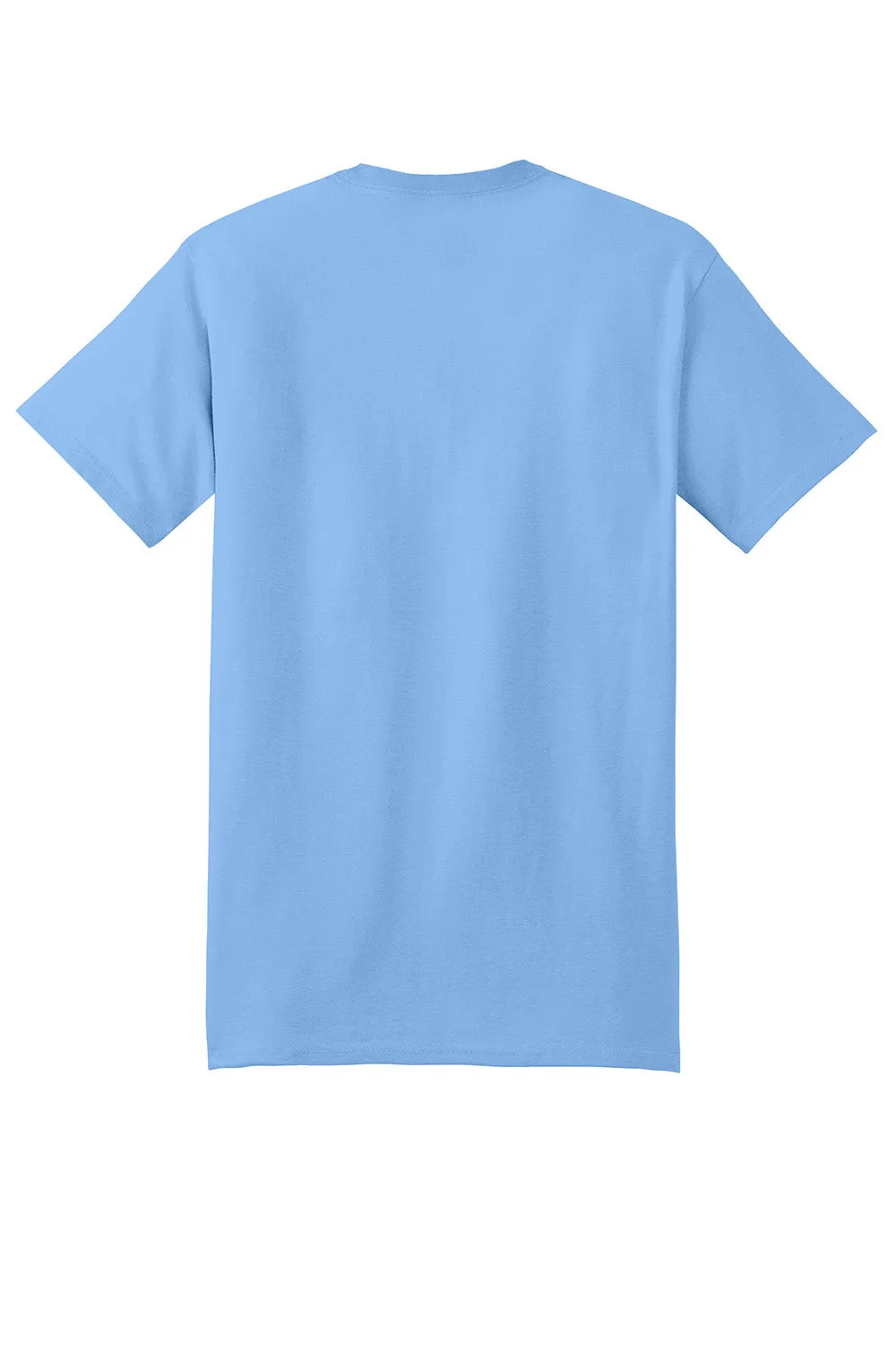 Hanes Mens Beefy-T Short Sleeve Crewneck T-Shirt - Carolina Blue