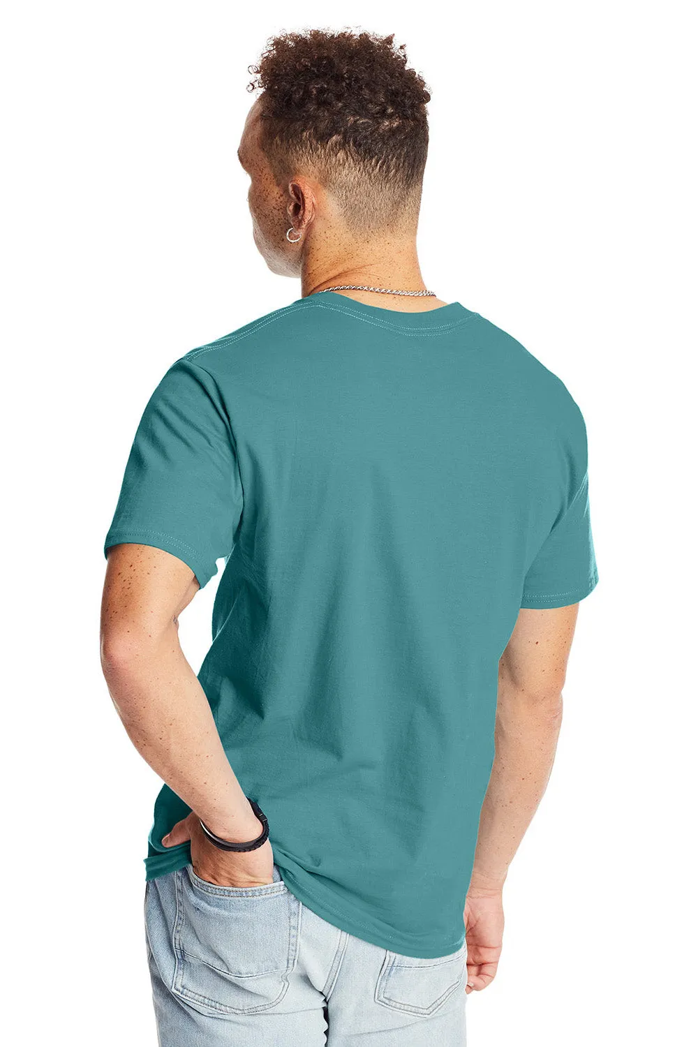 Hanes Mens Beefy-T Short Sleeve Crewneck T-Shirt - Clay Green