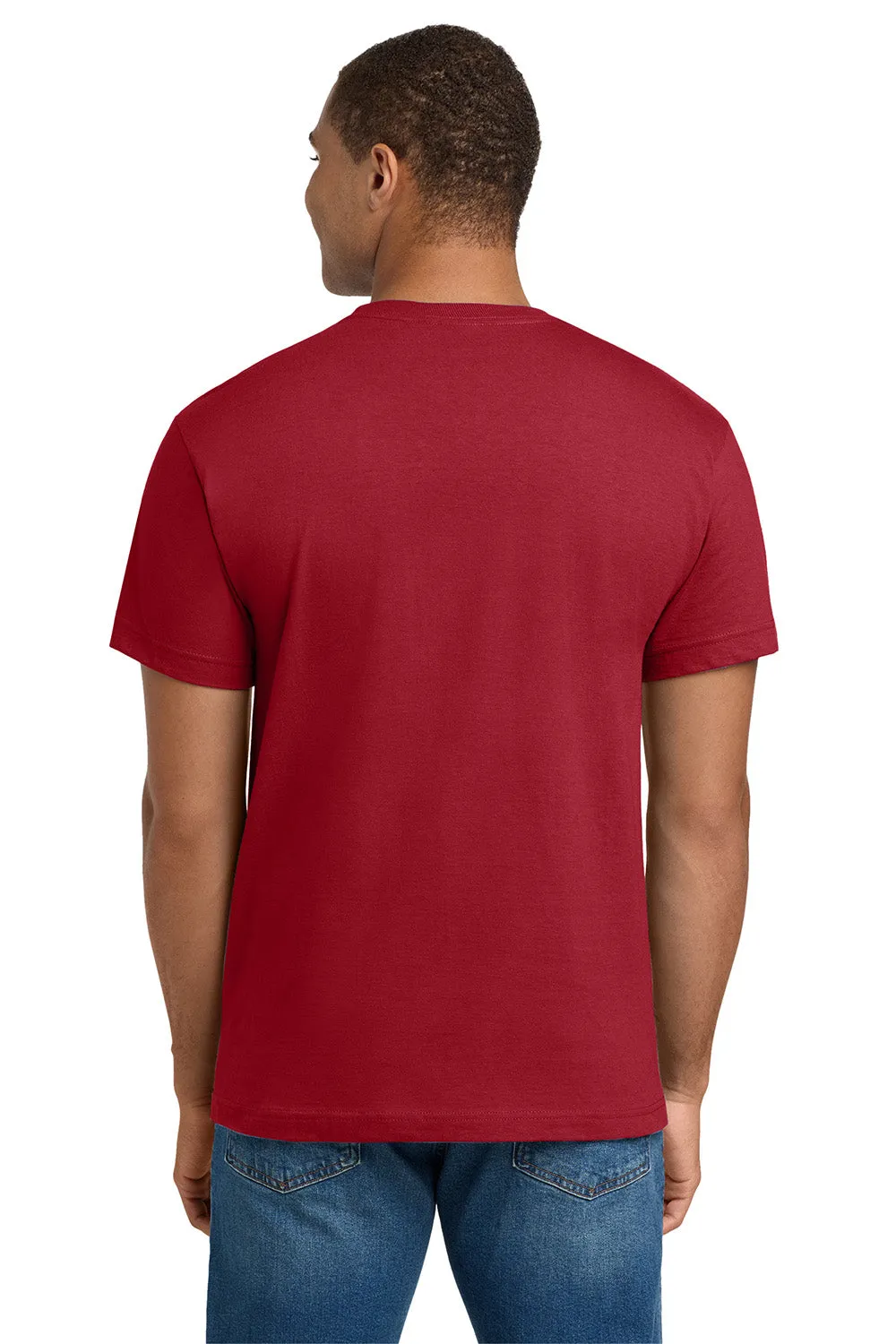 Hanes Mens Beefy-T Short Sleeve Crewneck T-Shirt - Deep Red