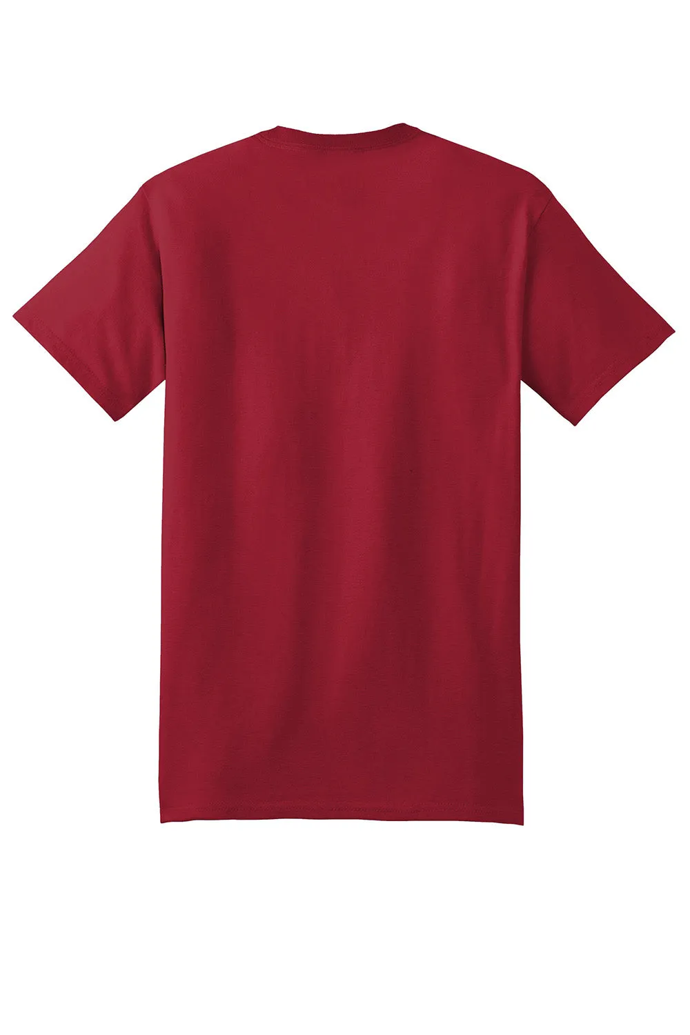Hanes Mens Beefy-T Short Sleeve Crewneck T-Shirt - Deep Red