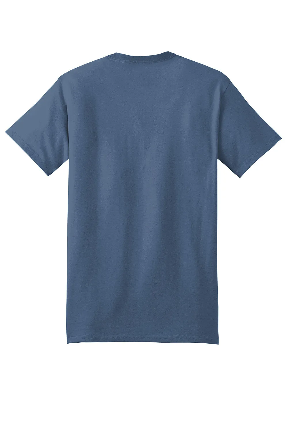 Hanes Mens Beefy-T Short Sleeve Crewneck T-Shirt - Denim Blue
