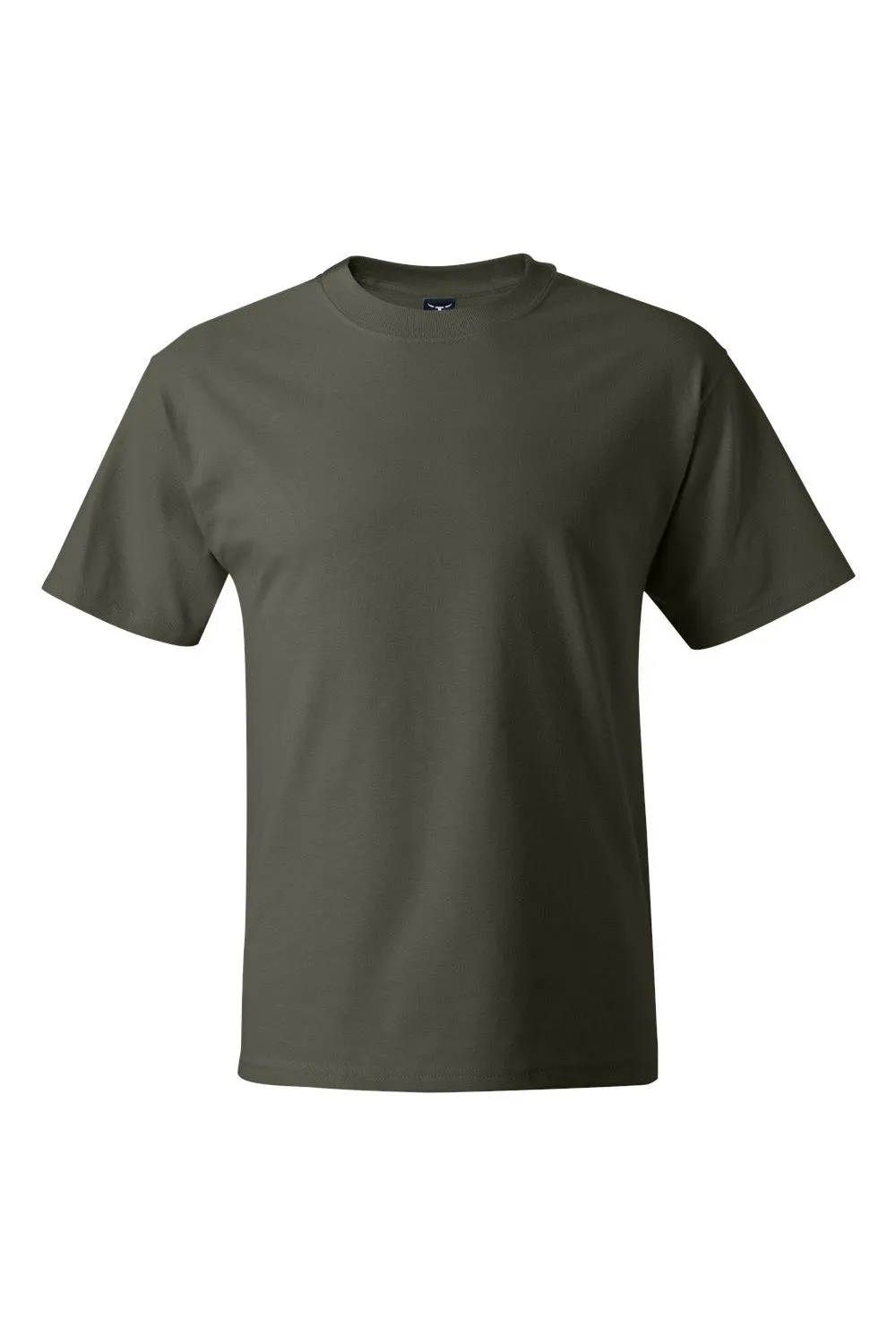 Hanes Mens Beefy-T Short Sleeve Crewneck T-Shirt - Fatigue Green