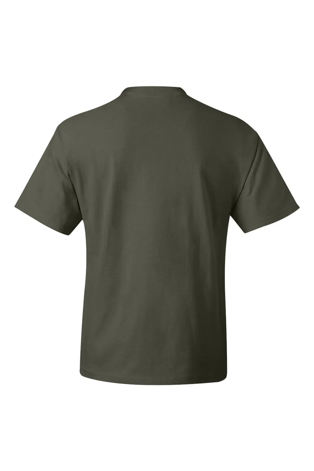 Hanes Mens Beefy-T Short Sleeve Crewneck T-Shirt - Fatigue Green