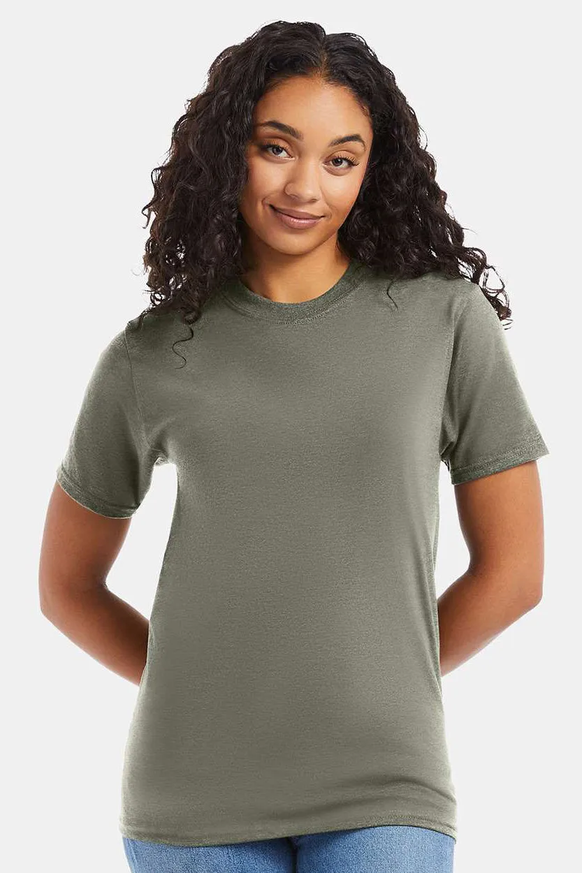 Hanes Mens Beefy-T Short Sleeve Crewneck T-Shirt - Fatigue Green