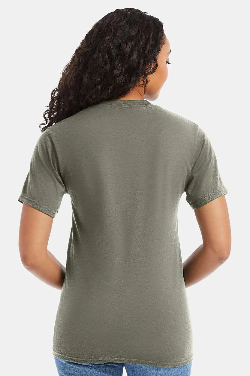 Hanes Mens Beefy-T Short Sleeve Crewneck T-Shirt - Fatigue Green