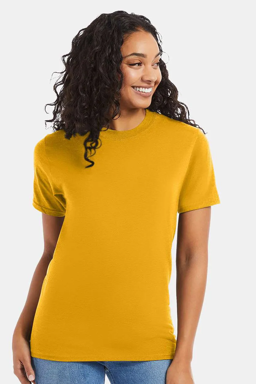 Hanes Mens Beefy-T Short Sleeve Crewneck T-Shirt - Gold