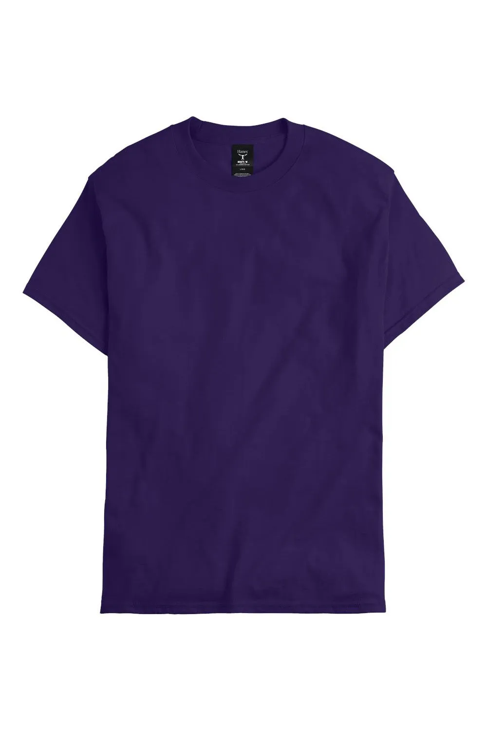 Hanes Mens Beefy-T Short Sleeve Crewneck T-Shirt - Grape Smash Purple