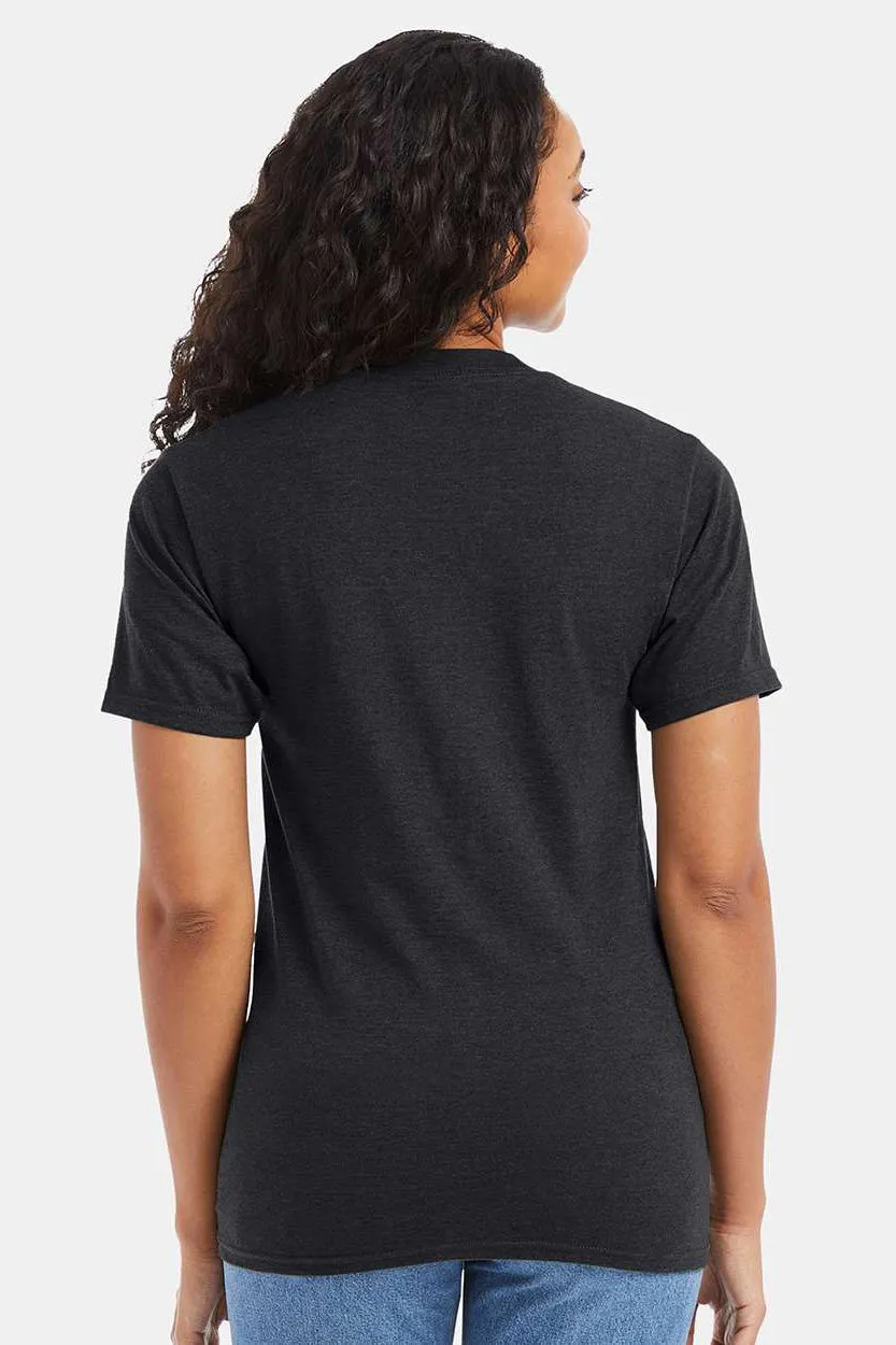 Hanes Mens Beefy-T Short Sleeve Crewneck T-Shirt - Heather Charcoal Grey