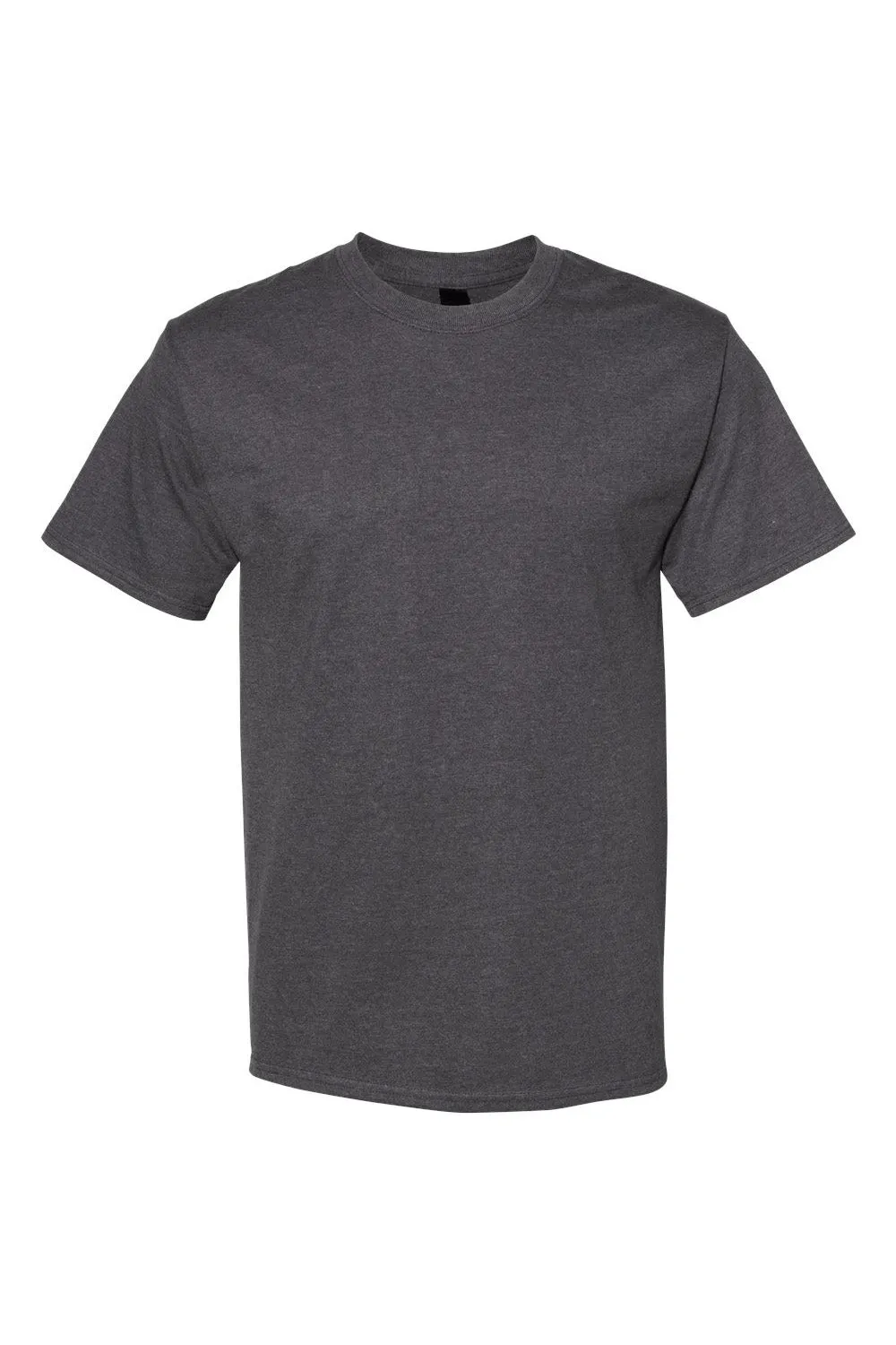 Hanes Mens Beefy-T Short Sleeve Crewneck T-Shirt - Heather Charcoal Grey