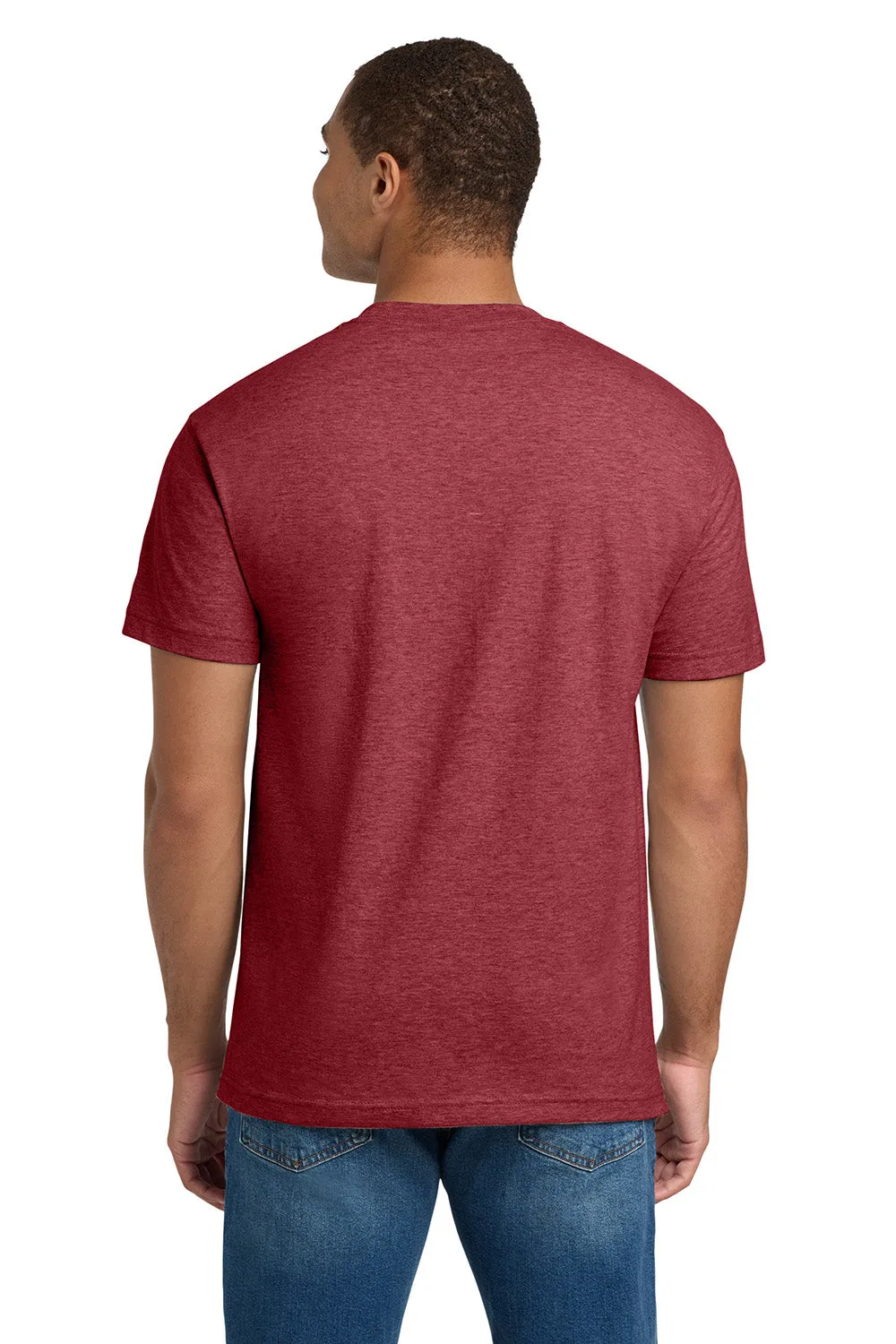 Hanes Mens Beefy-T Short Sleeve Crewneck T-Shirt - Heather Red