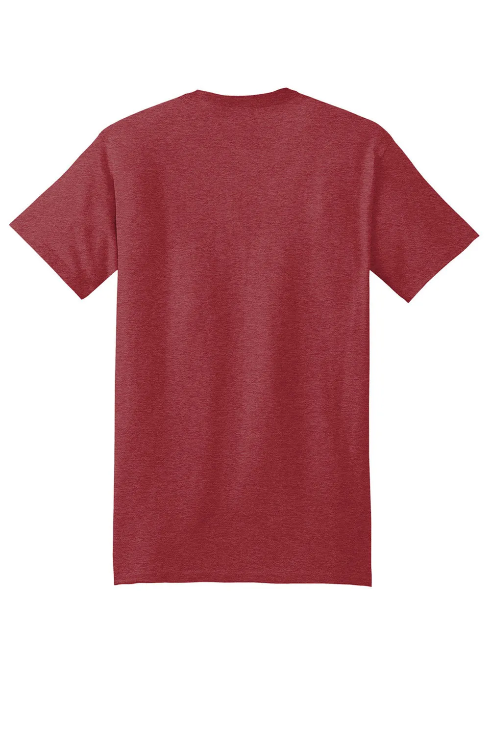 Hanes Mens Beefy-T Short Sleeve Crewneck T-Shirt - Heather Red