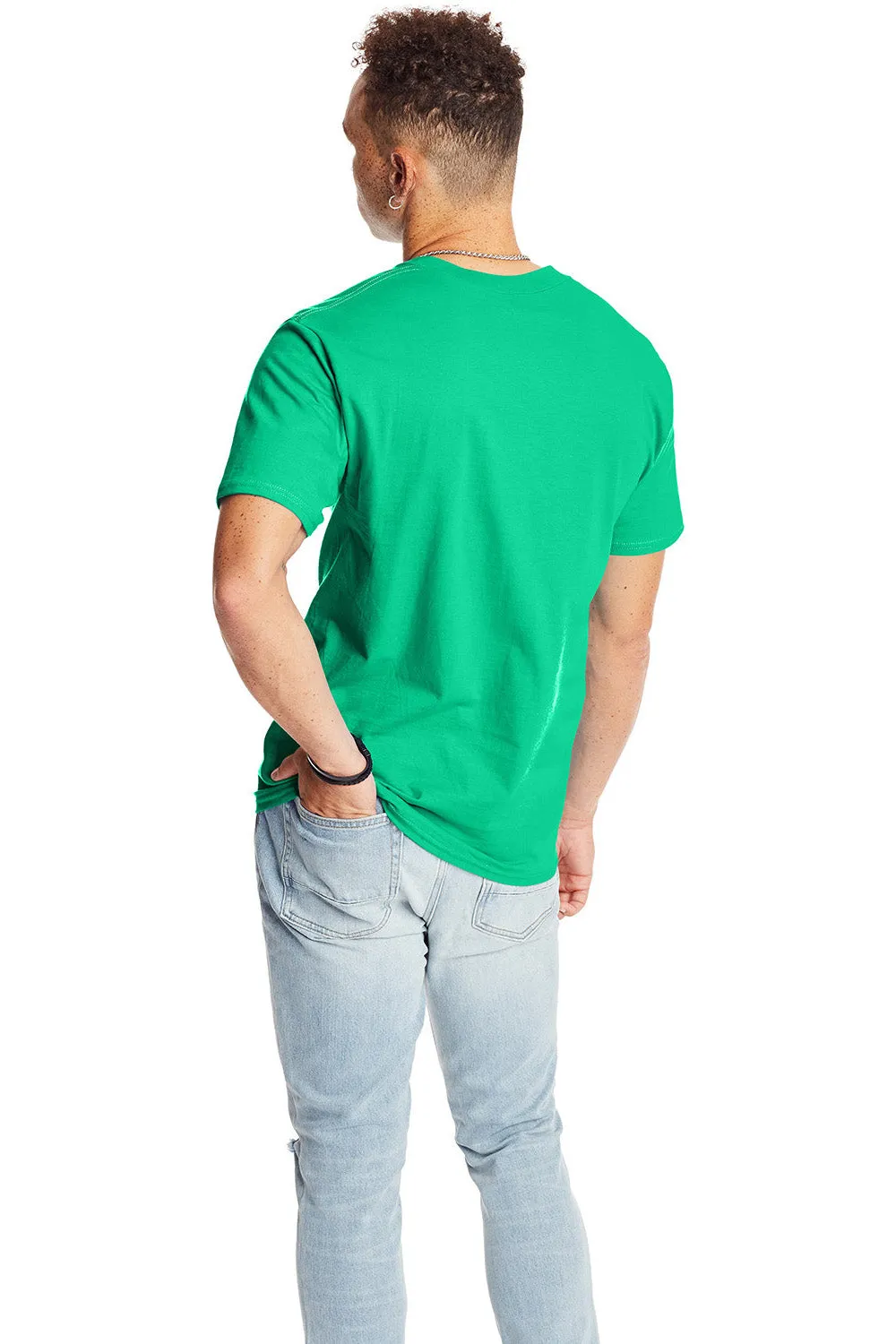 Hanes Mens Beefy-T Short Sleeve Crewneck T-Shirt - Kelly Green
