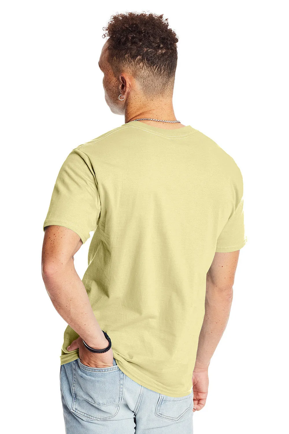 Hanes Mens Beefy-T Short Sleeve Crewneck T-Shirt - Lemon Meringue Yellow