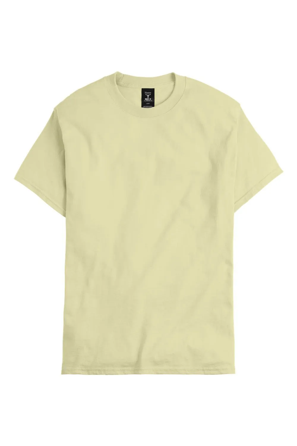 Hanes Mens Beefy-T Short Sleeve Crewneck T-Shirt - Lemon Meringue Yellow