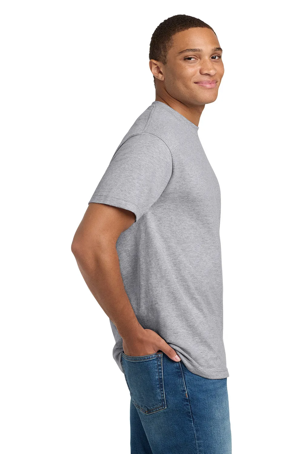 Hanes Mens Beefy-T Short Sleeve Crewneck T-Shirt - Light Steel Grey