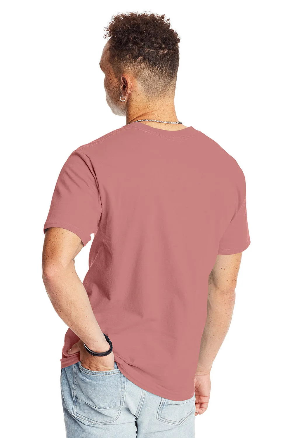 Hanes Mens Beefy-T Short Sleeve Crewneck T-Shirt - Mauve