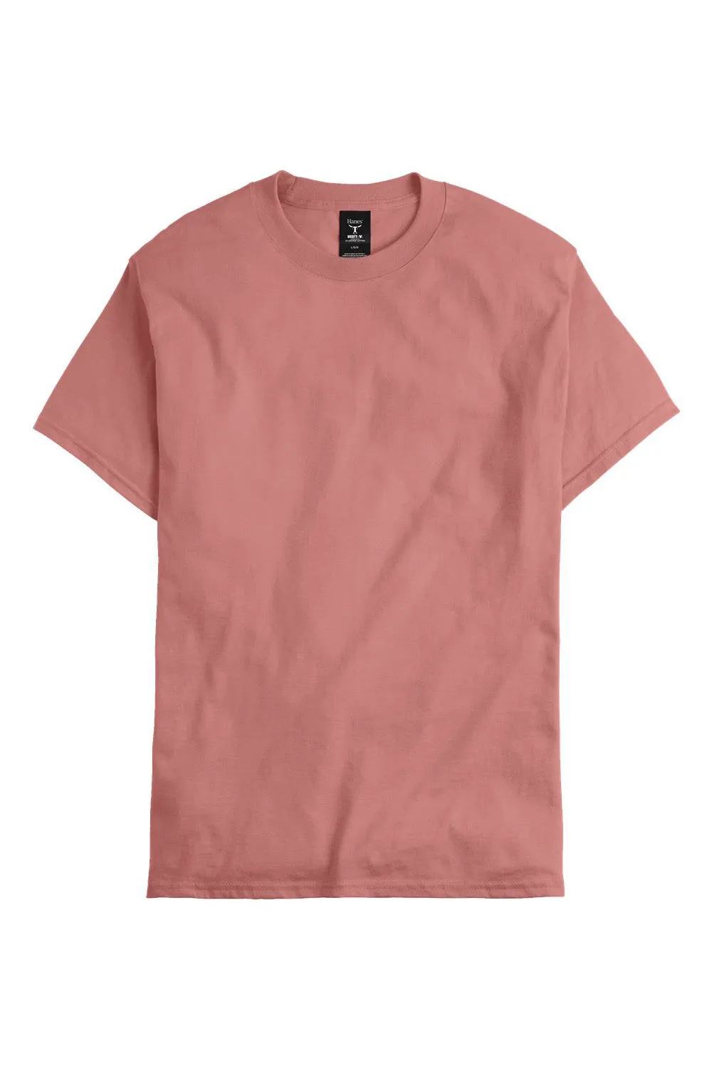 Hanes Mens Beefy-T Short Sleeve Crewneck T-Shirt - Mauve