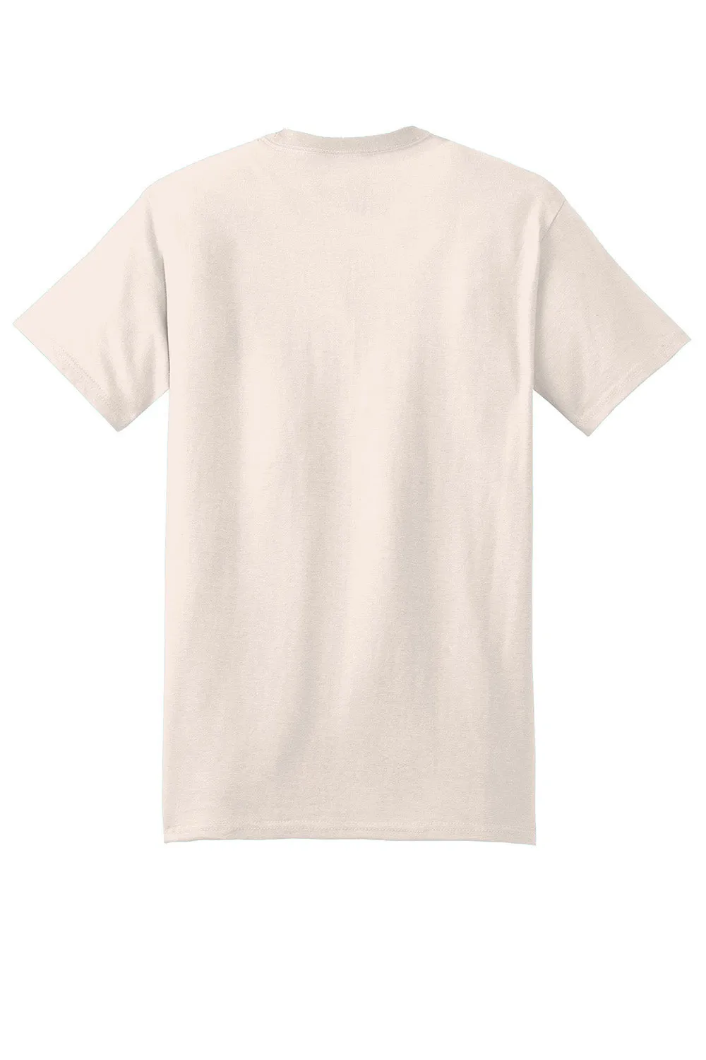 Hanes Mens Beefy-T Short Sleeve Crewneck T-Shirt - Natural