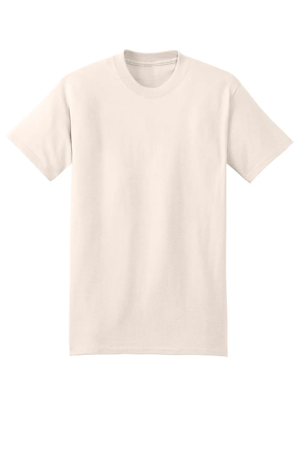Hanes Mens Beefy-T Short Sleeve Crewneck T-Shirt - Natural